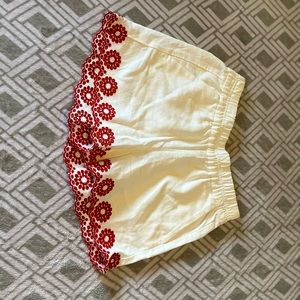 New J. Crew eyelet shorts in white